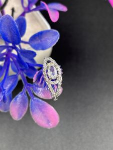 Elegant Crystal Marquise Halo Ring