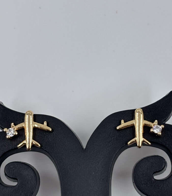 Jet Style Crystal Stud Earrings
