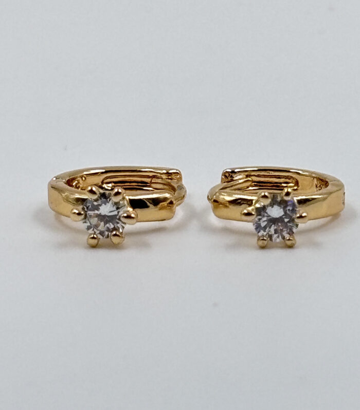 Minimal Crystal Hoop Earrings