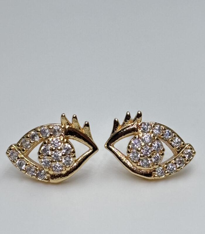 Crystal Evil Eye Stud Earrings