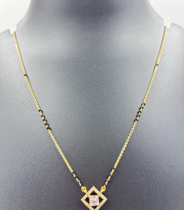 Trendy Black Bead Pendant Mangalsutra